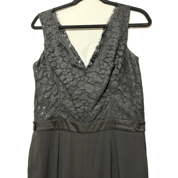 Reiss Suzy black lace Party jumpsuit, sleeveless Vneck and vback. Size 8 Women - Picture 4 of 7
